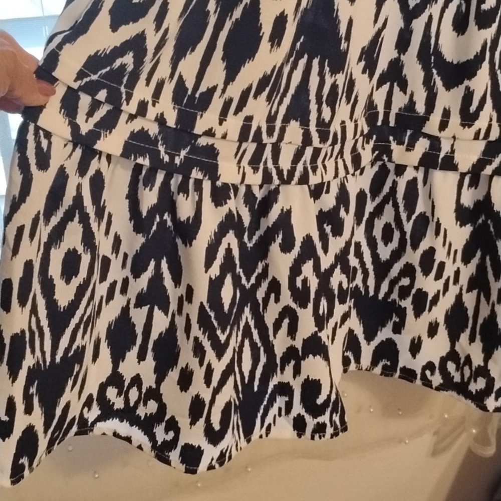 Be by Chetta Sea Breeze V Neck Navy & White Patterned Midi Dress, Size: 2X, NWT - Picture 3 of 13